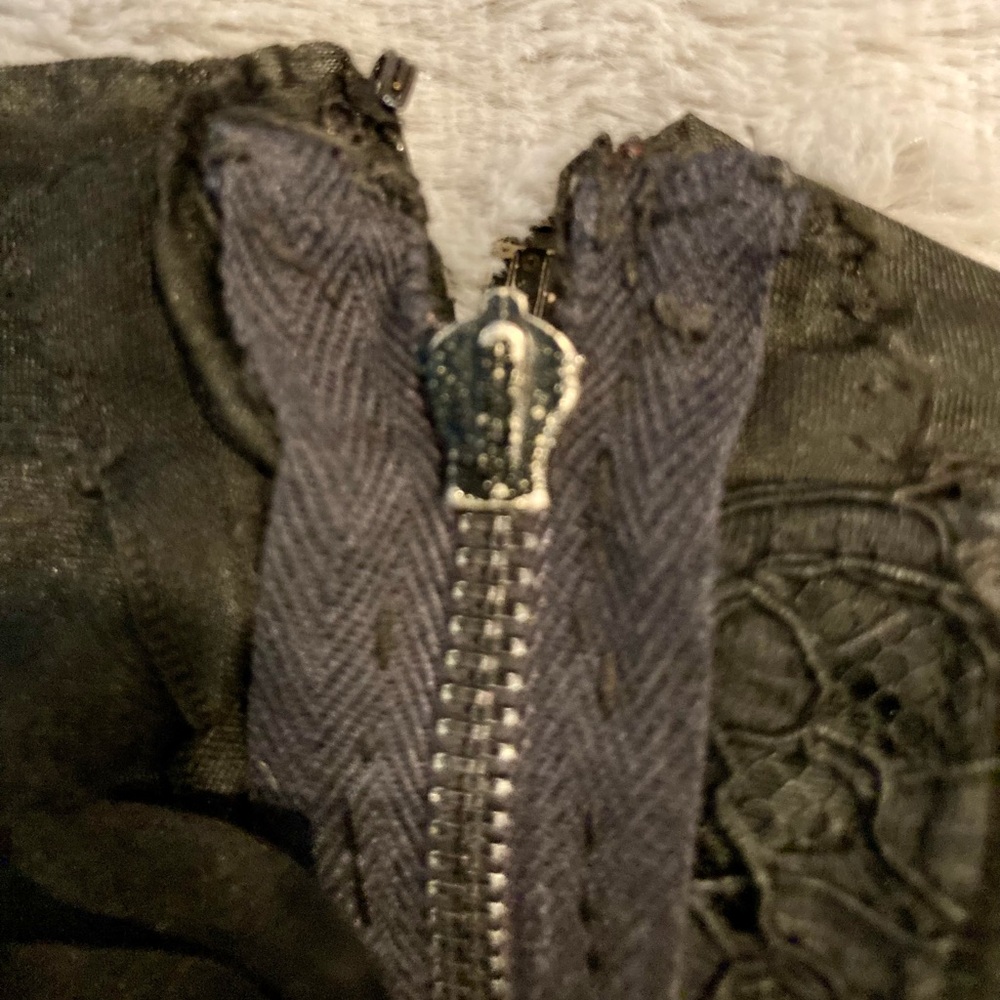 Robell Vintage Black Strapless Lace Dress - Picture 15 of 16